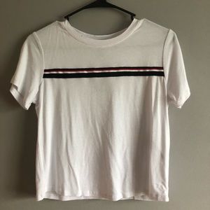*BRAND NEW* White with stripes top!